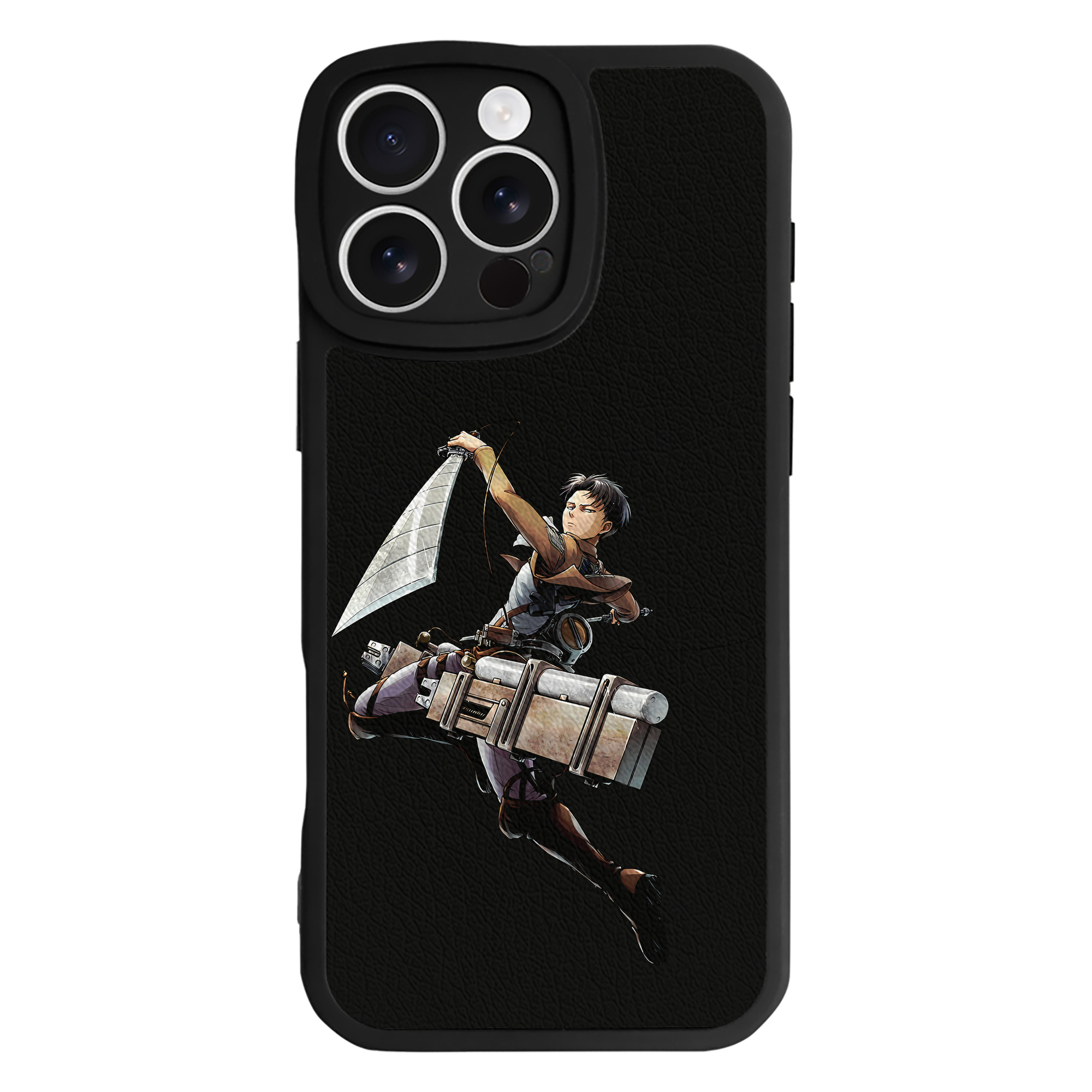 （画像用） 進撃の巨人 リヴァイ·アッカーマン Attack on Titan Levi Ackerman 【iPhone 16シリーズ対応】シリコンスマホケース（レザー調） 材質：シリコン